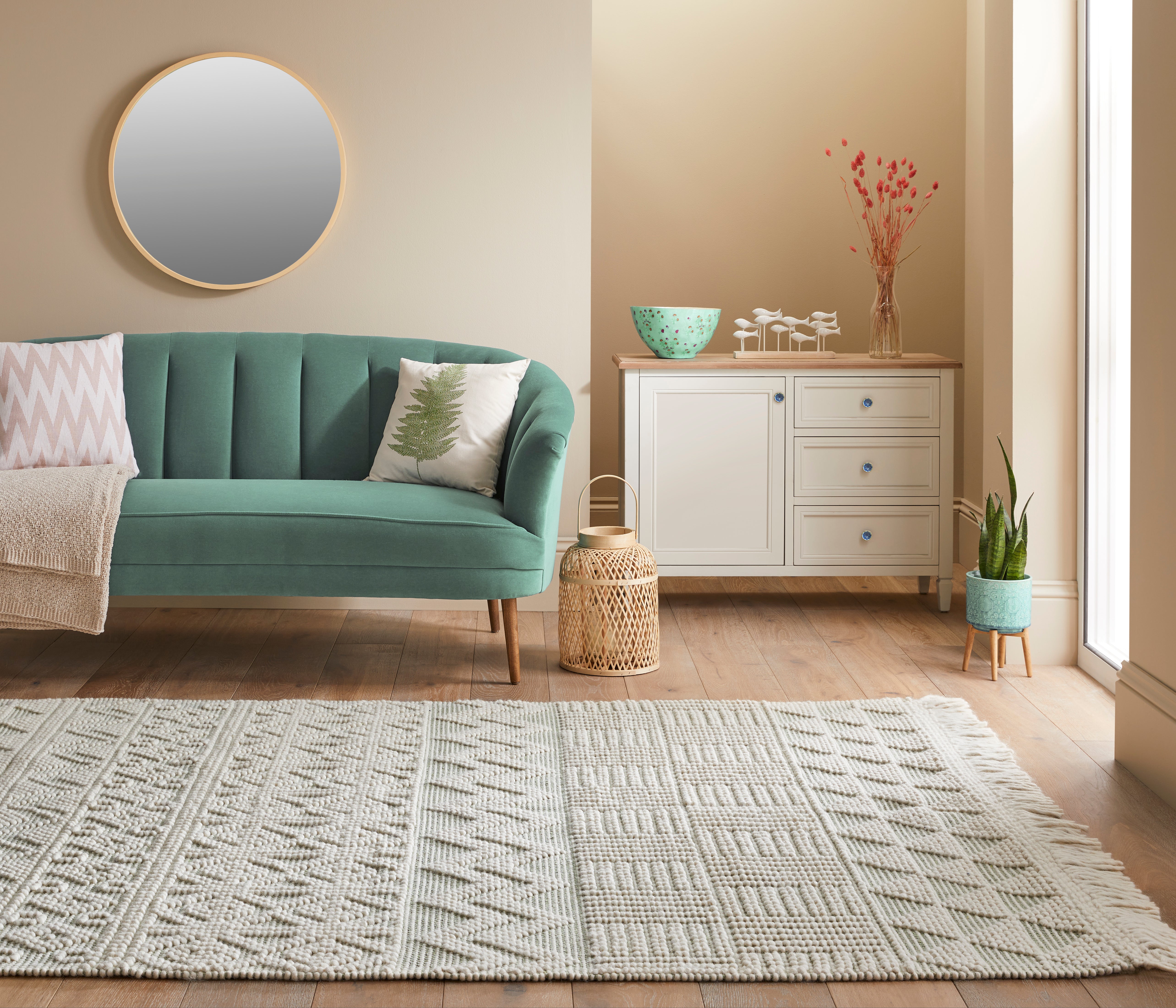 Concept Looms Anya ANYA01 Ivory Mint Rug